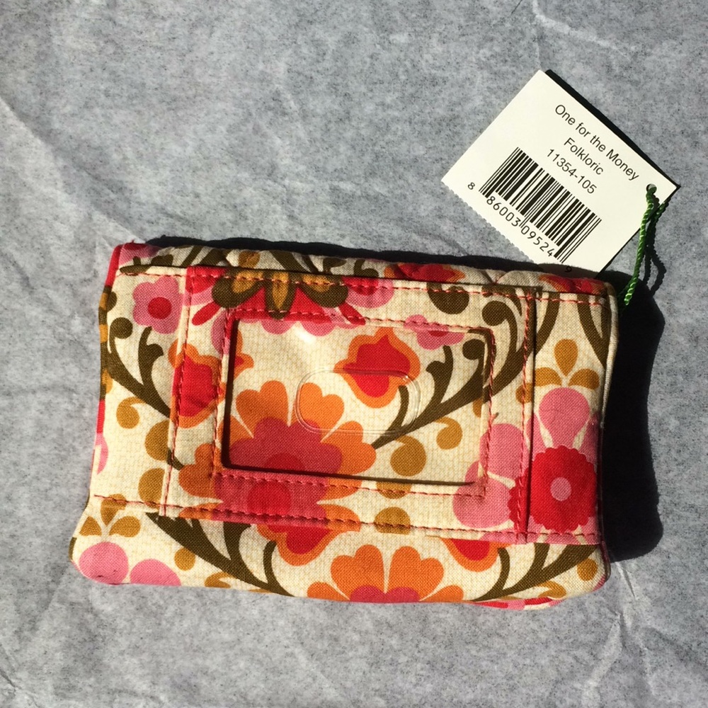 NWT VERABRADLEY One for the Money Folkloric Wallet